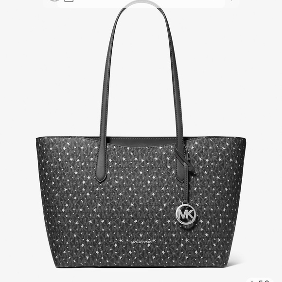 Michael Kors Arden Large Printed Signature Logo Top-Zip Tote Bag - Picture 1 of 6